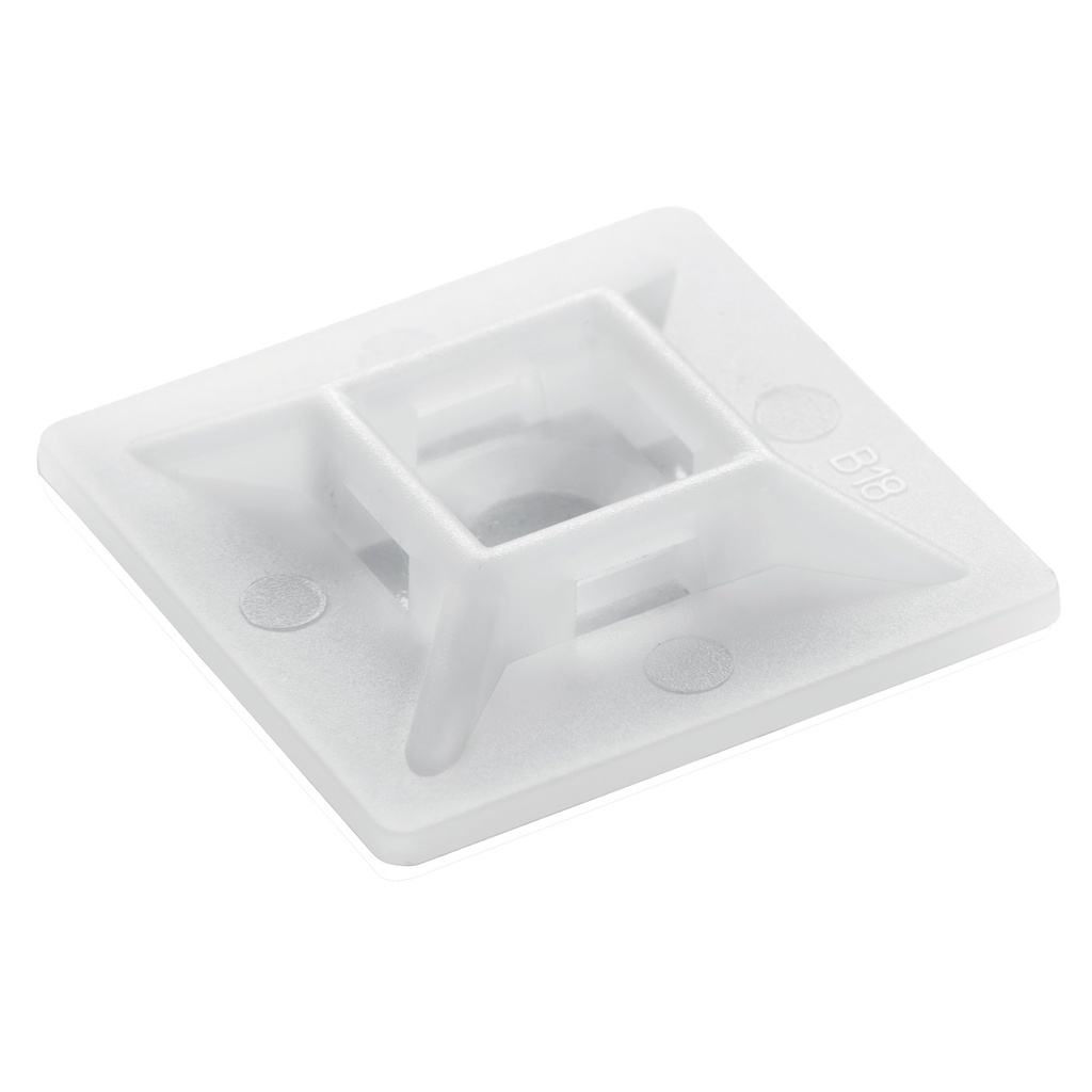 49971 / Bolsa con 10 bases autoadheribles de 3 x 3 cm para cinchos, Volteck