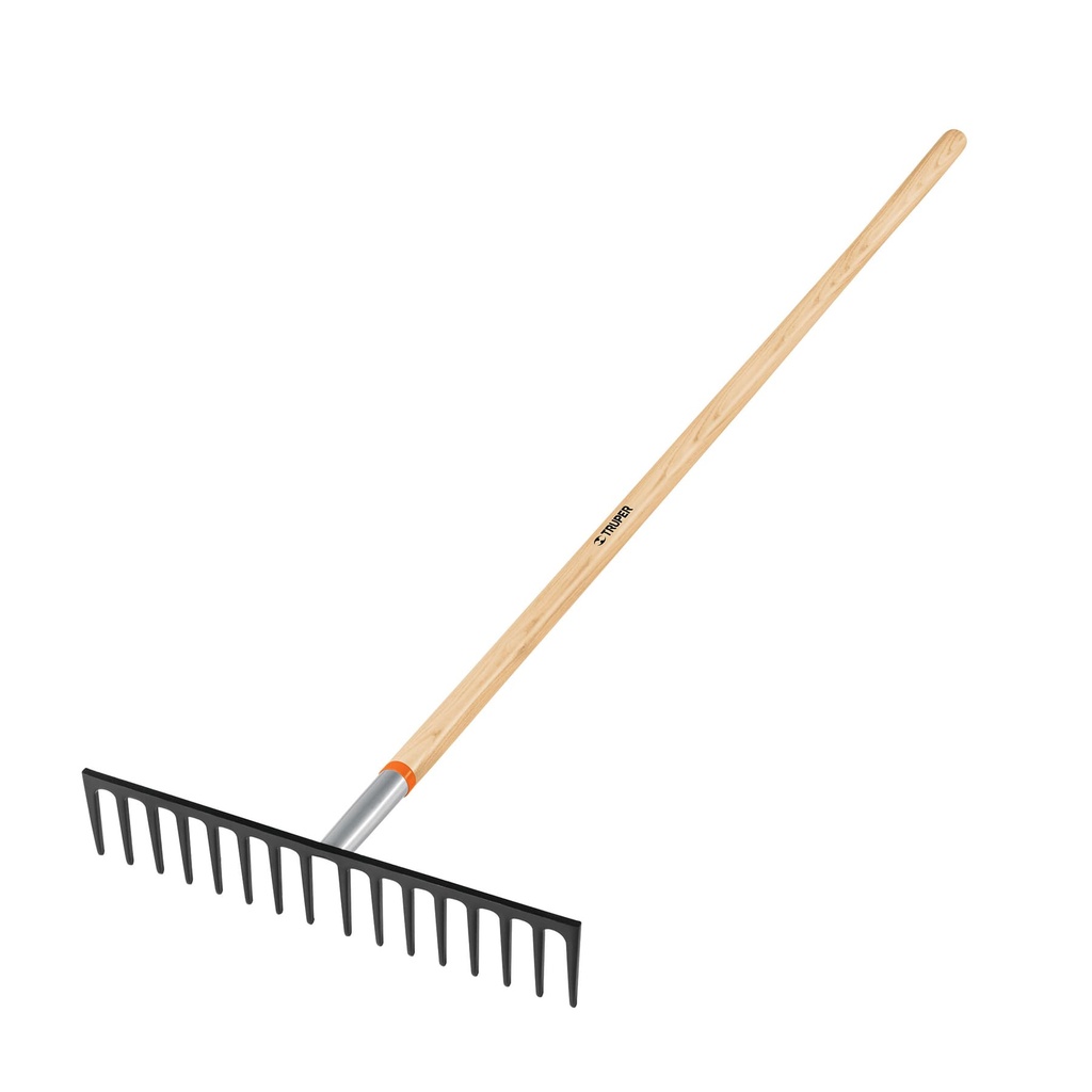 17888 / Rastrillo recto reforzado, 16 dientes, mango de 60', Truper