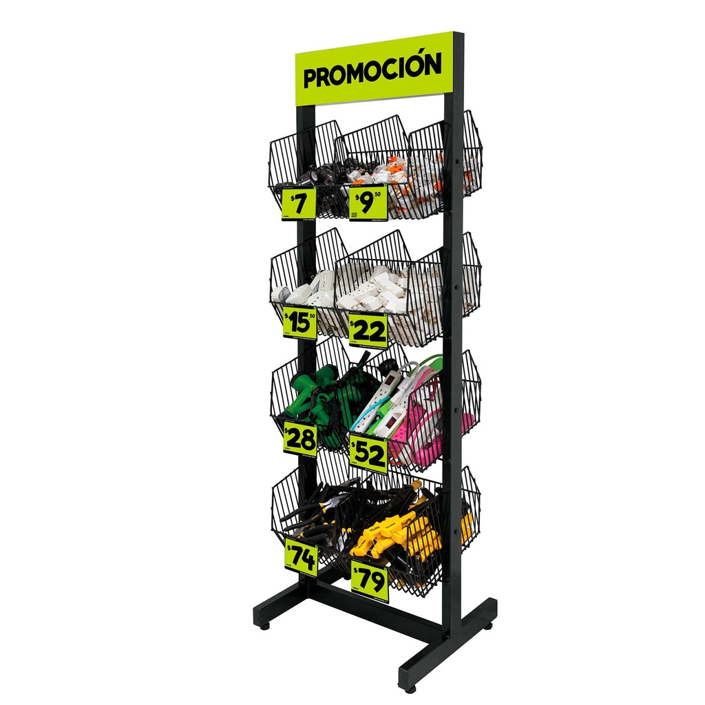 50030 / Rack botadero, metálico, 4 niveles, Truper