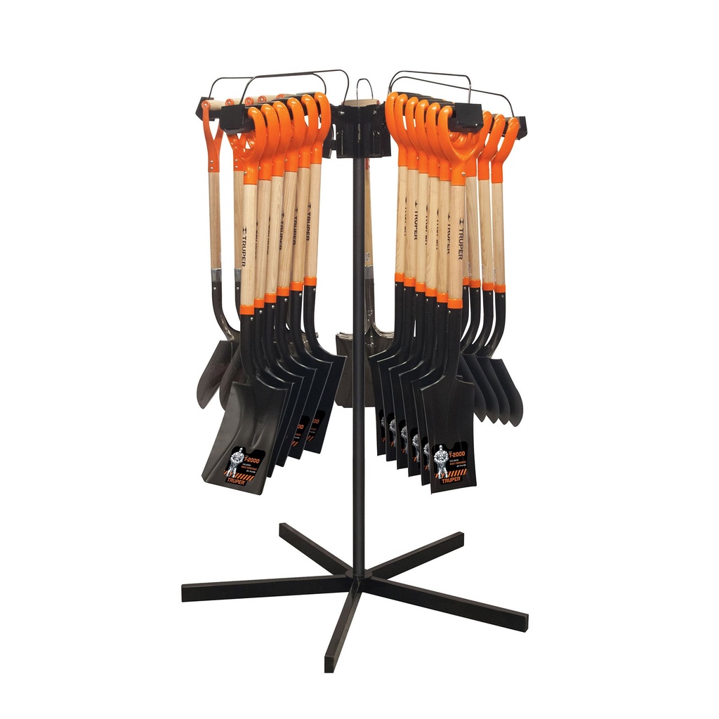 50032 / Rack para palas con mango 'Y', giratorio para 30 pz, Truper
