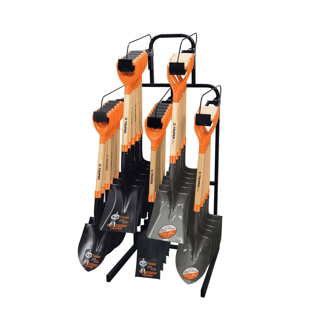 50031 / Rack para palas con mango 'Y' de pared para 30 pz, Truper