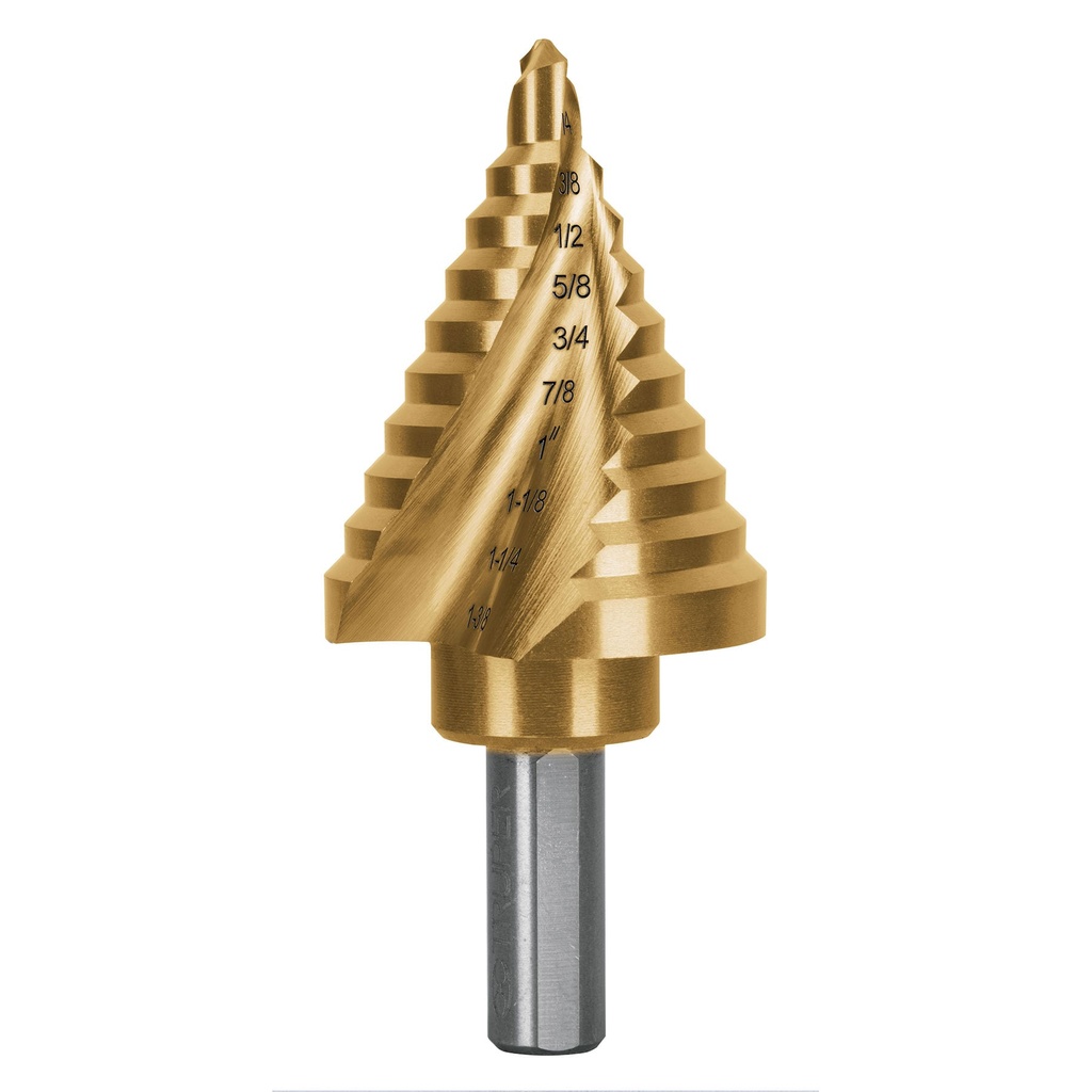 101556 / Broca escalonada titanio 10 escalones 1/4' a 1-3/8', Expert