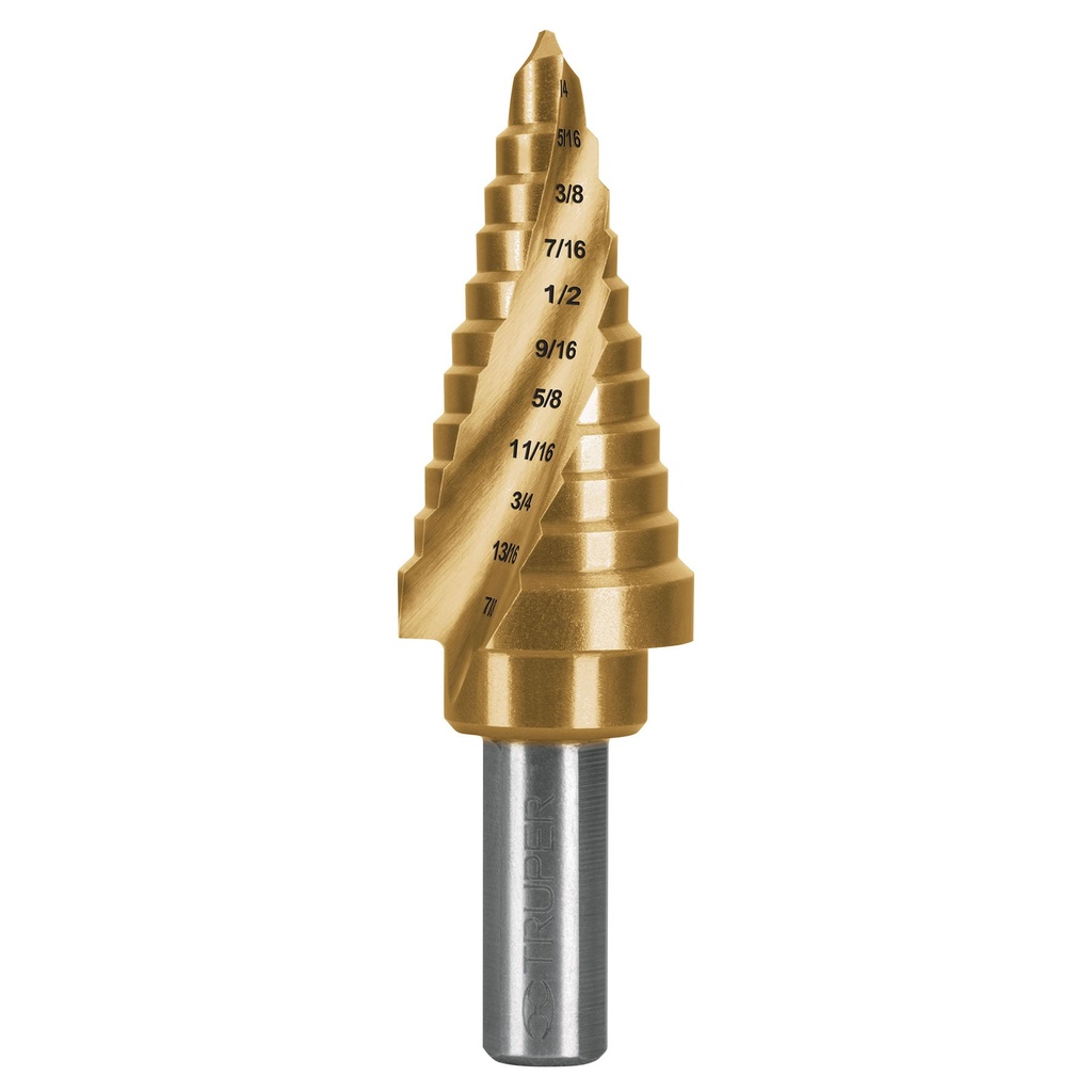 101554 / Broca escalonada titanio 11 escalones 1/4' a 7/8', Expert