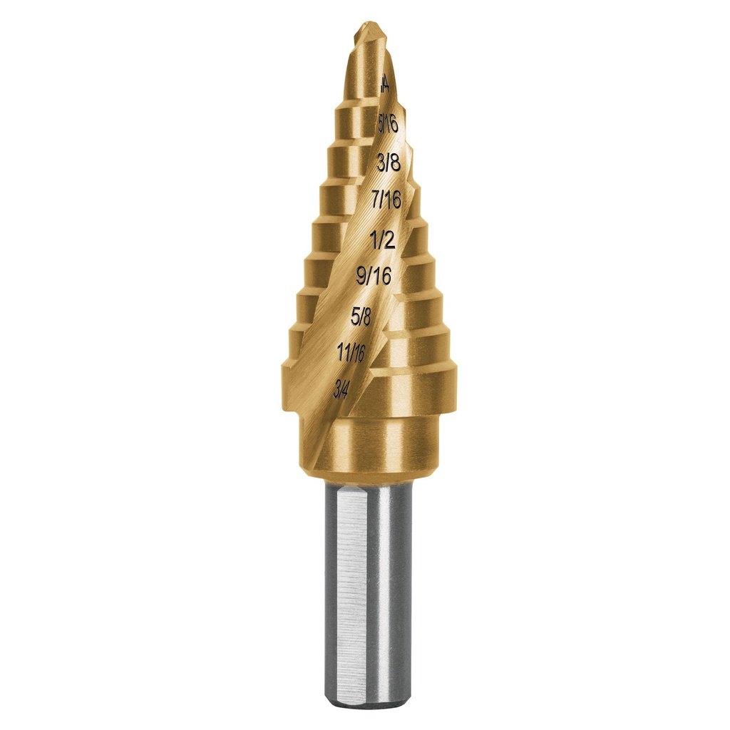 101552 / Broca escalonada titanio 9 escalones 1/4' a 3/4', Expert