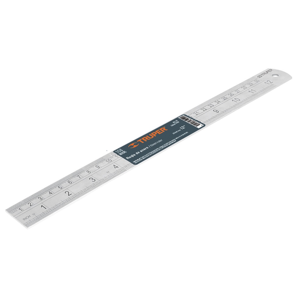 14387 / Regla 30 cm de acero inoxidable, Truper