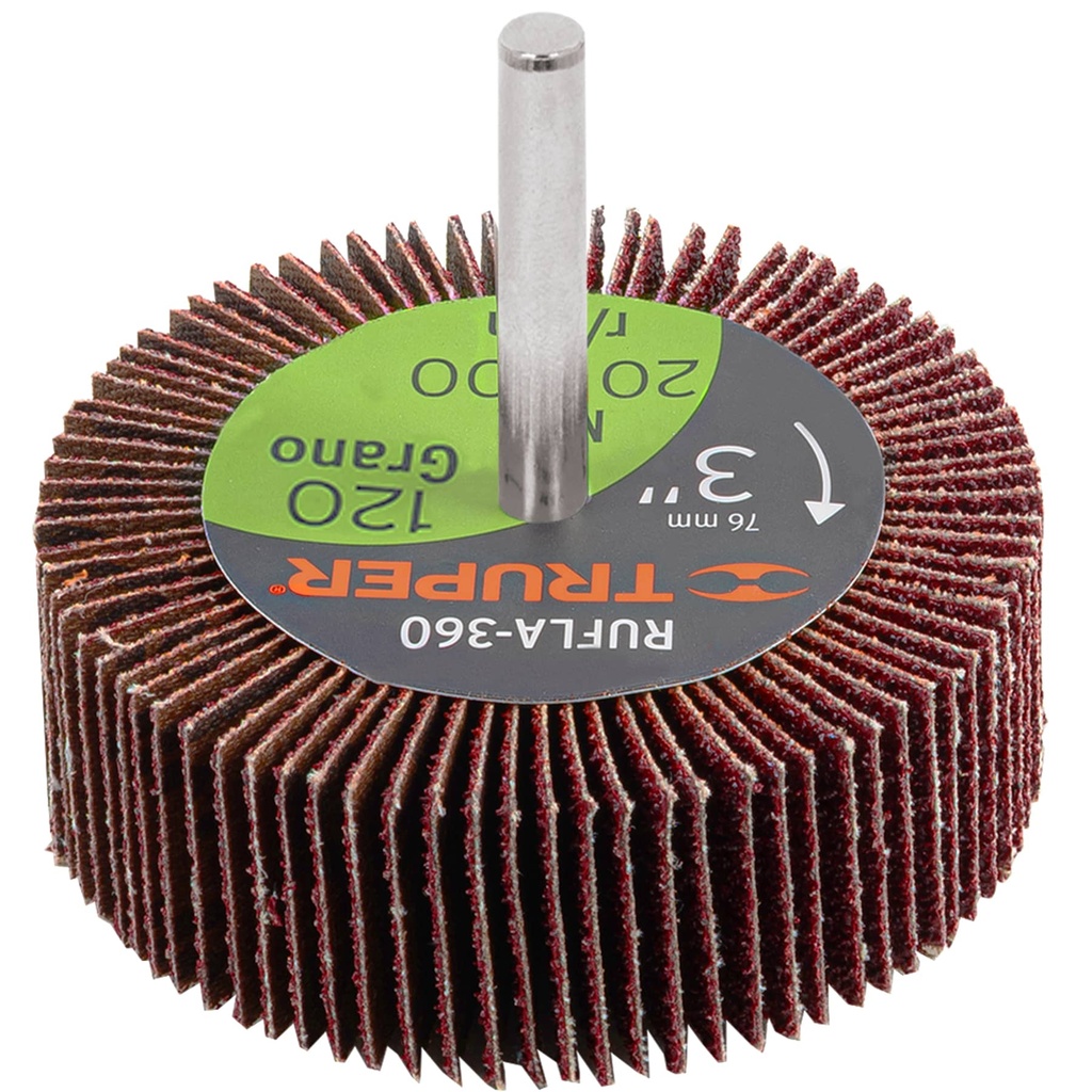 13044 / Rueda flap de 3', grano 120, Truper