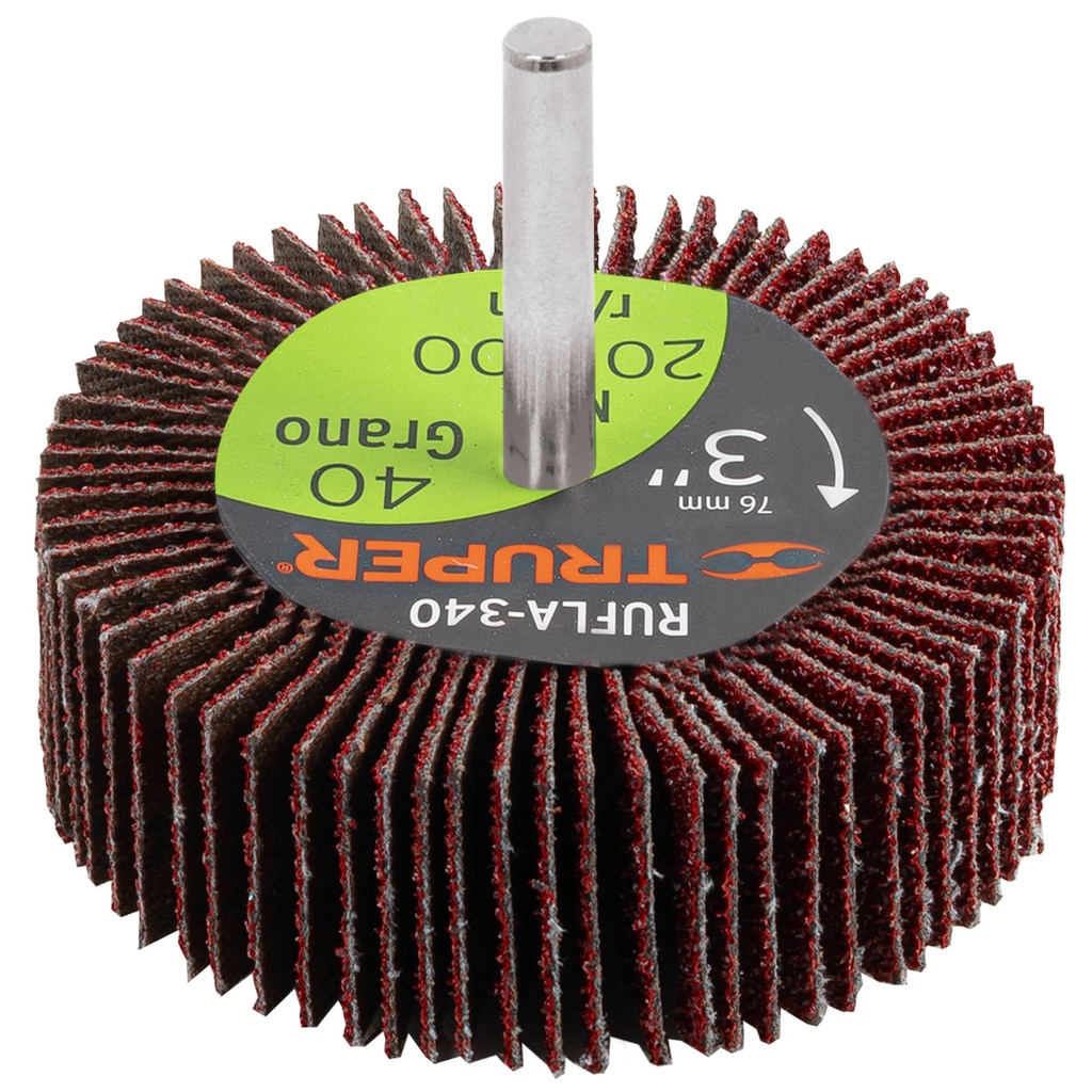 13040 / Rueda flap de 3', grano 40, Truper