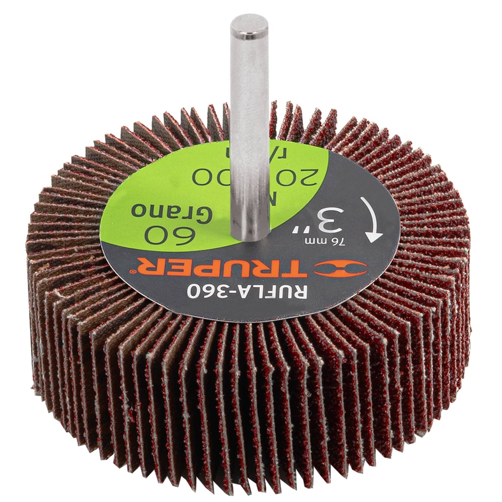 13041 / Rueda flap de 3', grano 60, Truper