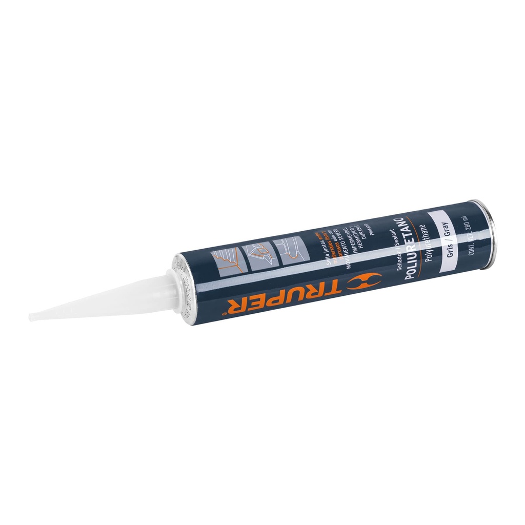 12905 / Sellador de poliuretano de 280 ml, gris, Truper