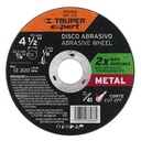 101454 / Disco para corte de metal 4-1/2' tipo 41, Truper Expert