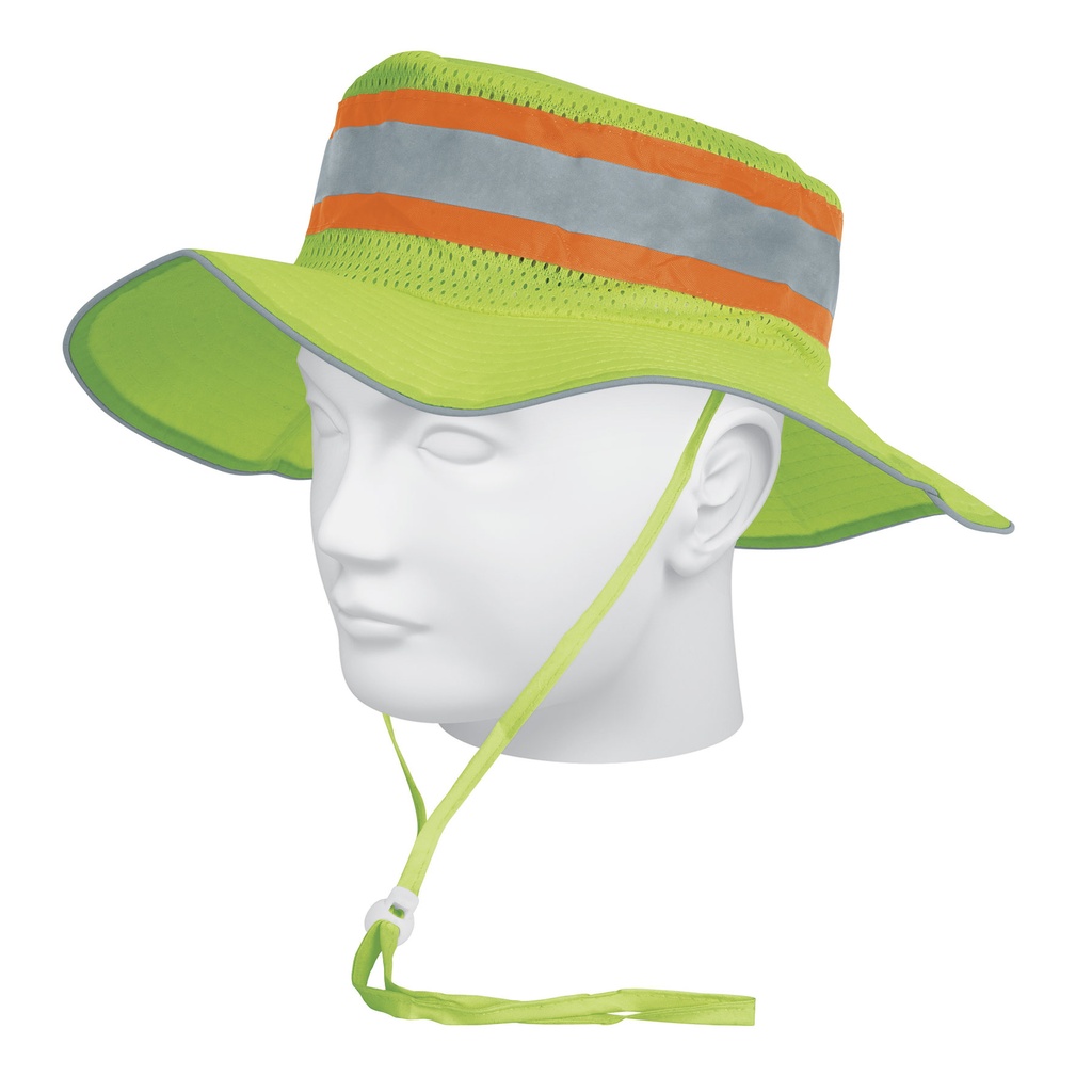 14010 / Sombrero verde alta visibilidad con reflejante, Truper