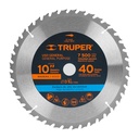 18307 / Disco sierra 10' para madera, 40 dientes centro 1', Truper