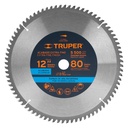 12685 / Disco sierra 12' para aluminio, 80 dientes centro 1', Truper