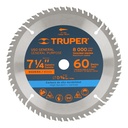18324 / Disco sierra 7- 1/4' para madera, 60 dientes centro 5/8', Truper