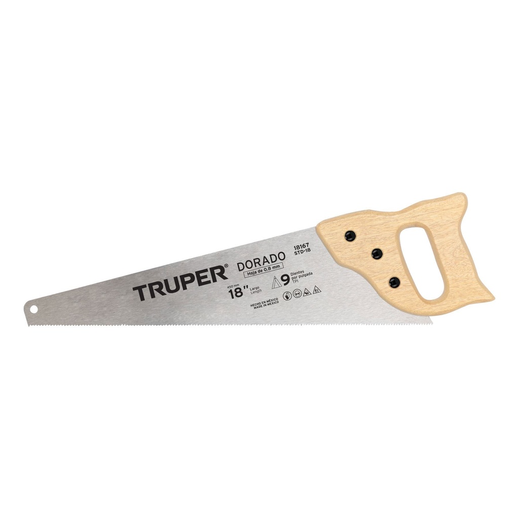18167 / Serrucho 18' Dorado, 9 DPP, Truper