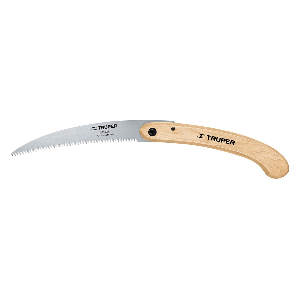 18178 / Serrucho plegable 10' hoja curva 6 DPP, mango madera, Truper