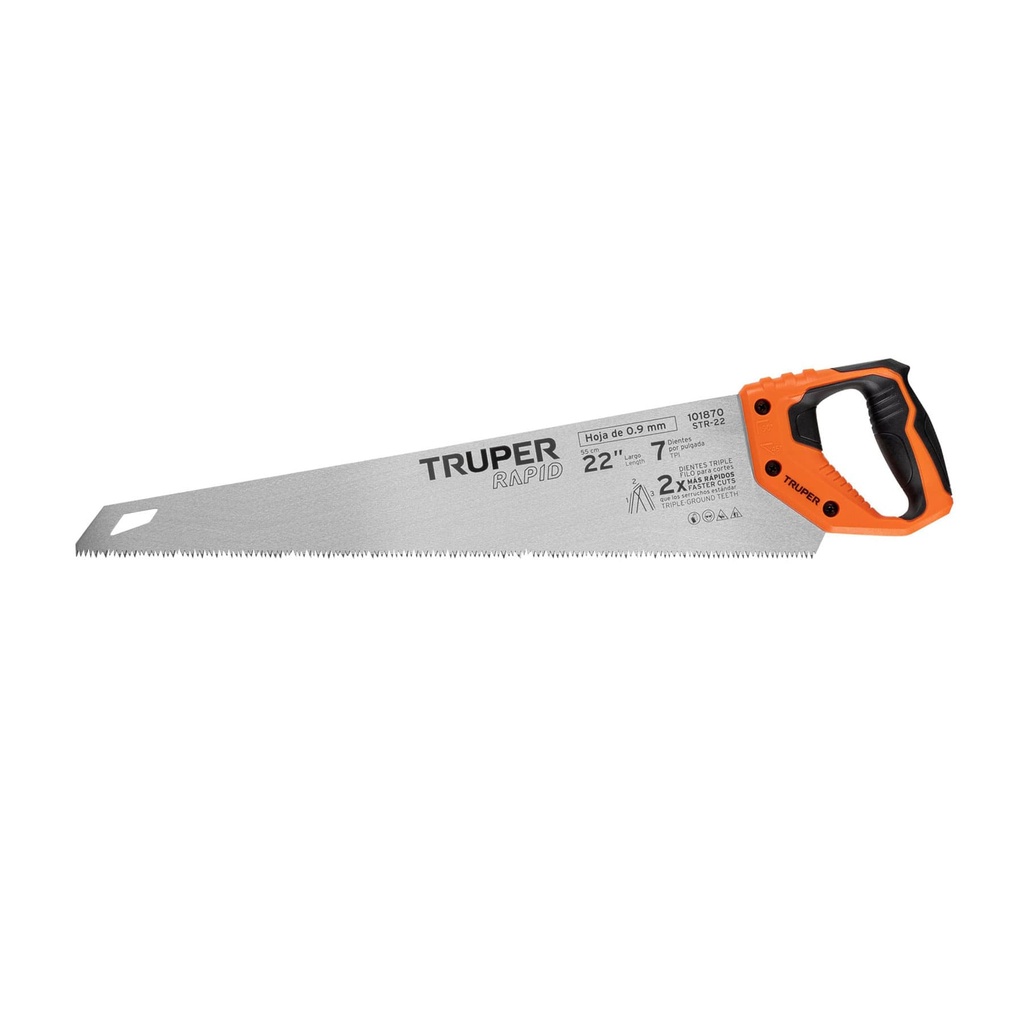 101870 / Serrucho Rapid 22', 7 DPP, mango Comfort grip, Truper