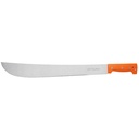 15892 / Machete estándar 18' cacha naranja remachada, en bolsa, Truper