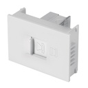 47056 / Toma de teléfono, 1.5 módulos, línea Española, color blanco, Volteck