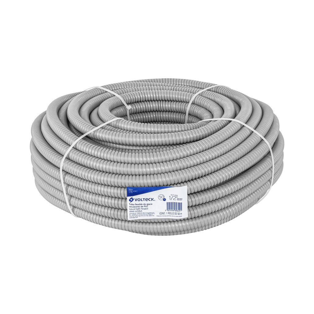 47321 / Rollo de 50 m de tubo flexible liquid tight de 1/2', Volteck