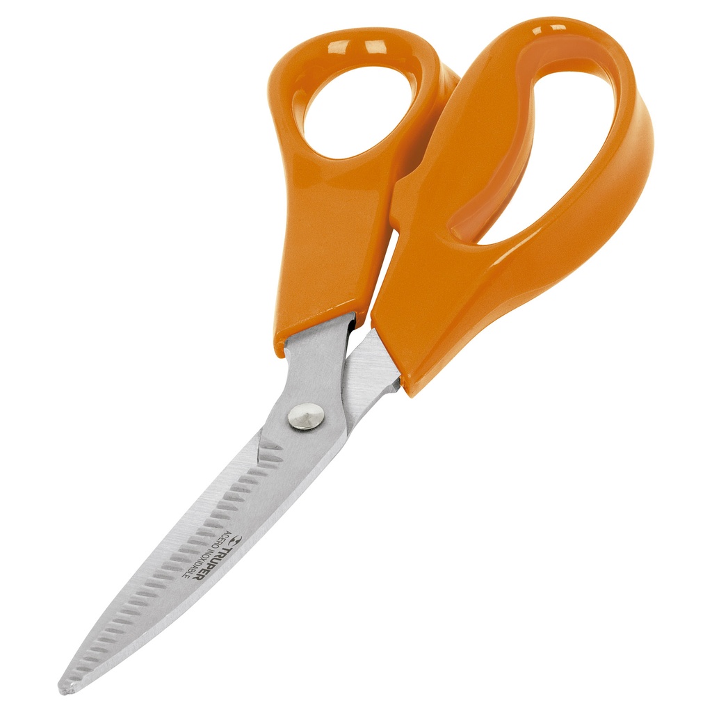 18564 / Tijera 8' multiusos de acero inoxidable, cuchillas dentadas, Truper