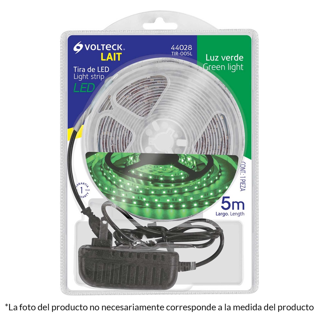 44027 / Tira de LED de 5 m 18 W para interior y exterior rojo, Volteck