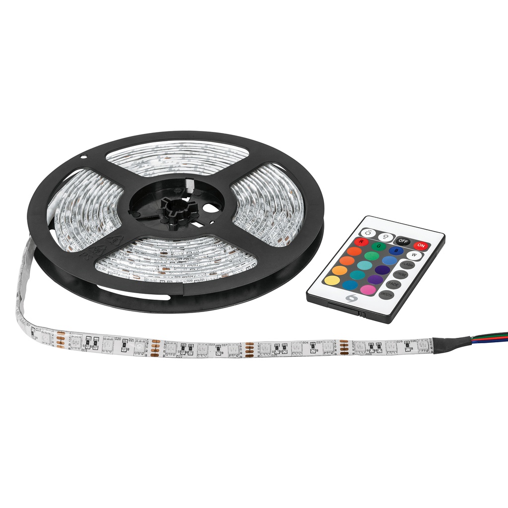 46370 / Tira LED 5 m 40 W para interior y exterior multicolor RGB, Volteck