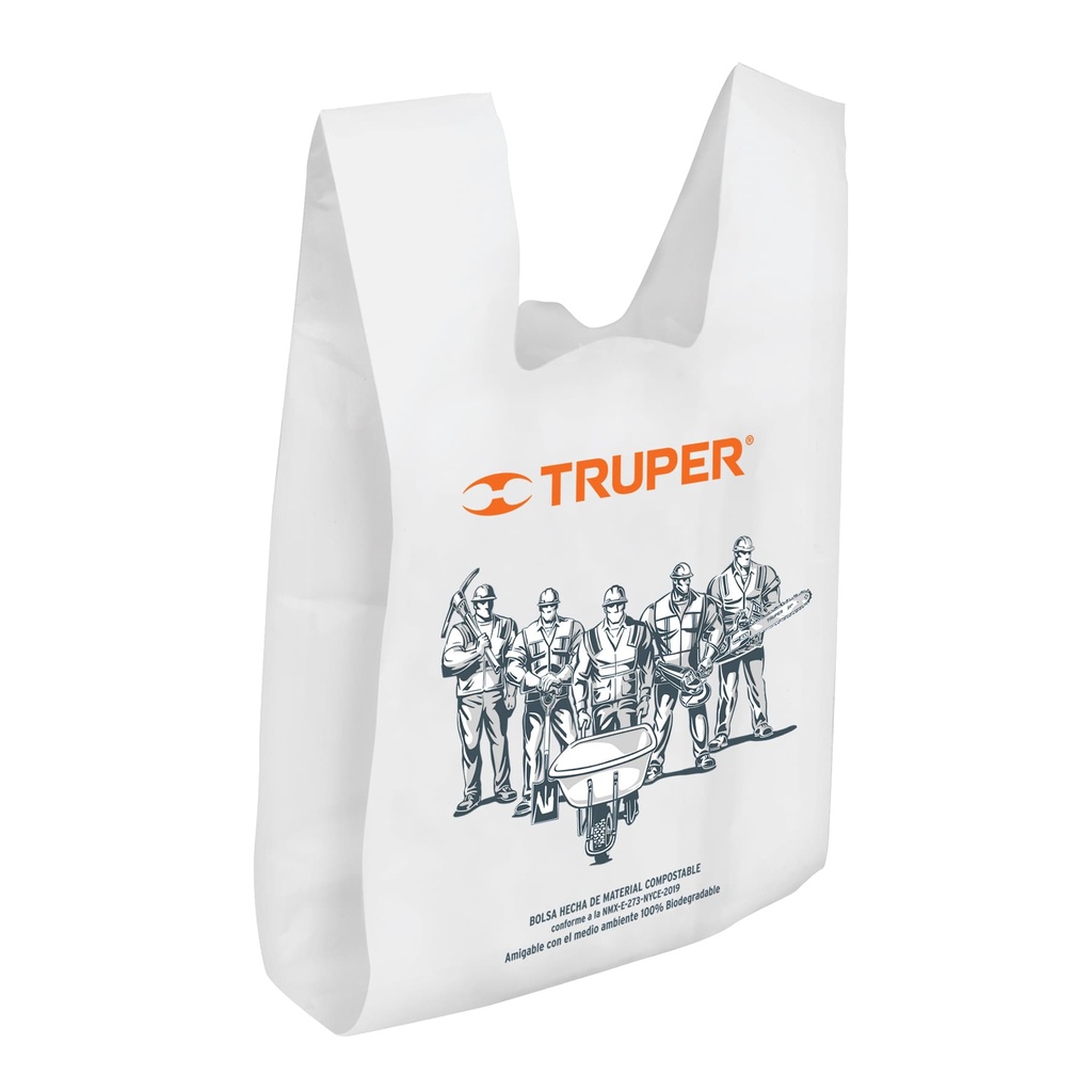 61128 / Bolsa plástica biodegradable de 20 x 40 cm, Truper