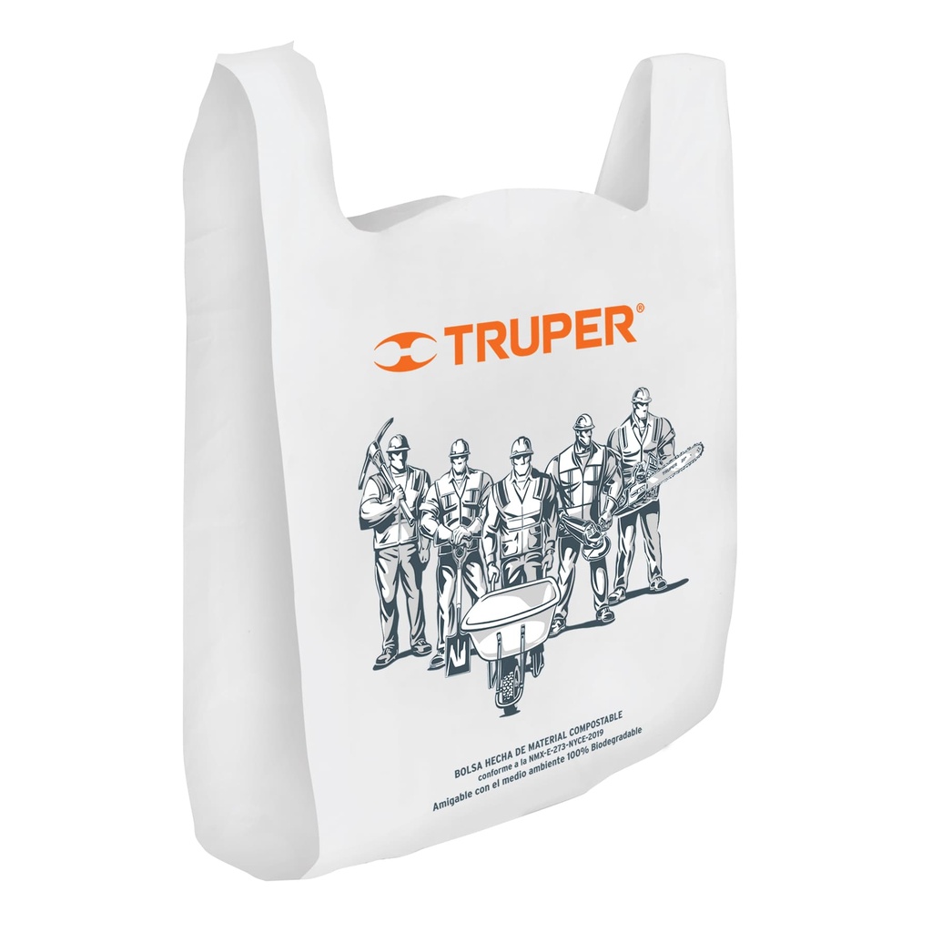 61129 / Bolsa plástica biodegradable de 27 x 50 cm, Truper