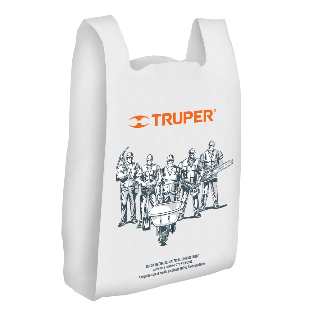61130 / Bolsa plástica biodegradable de 34 x 60 cm, Truper