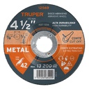 12569 / Disco Tipo 42 de 4-1/2' x 3.2 mm para corte de metal, Truper