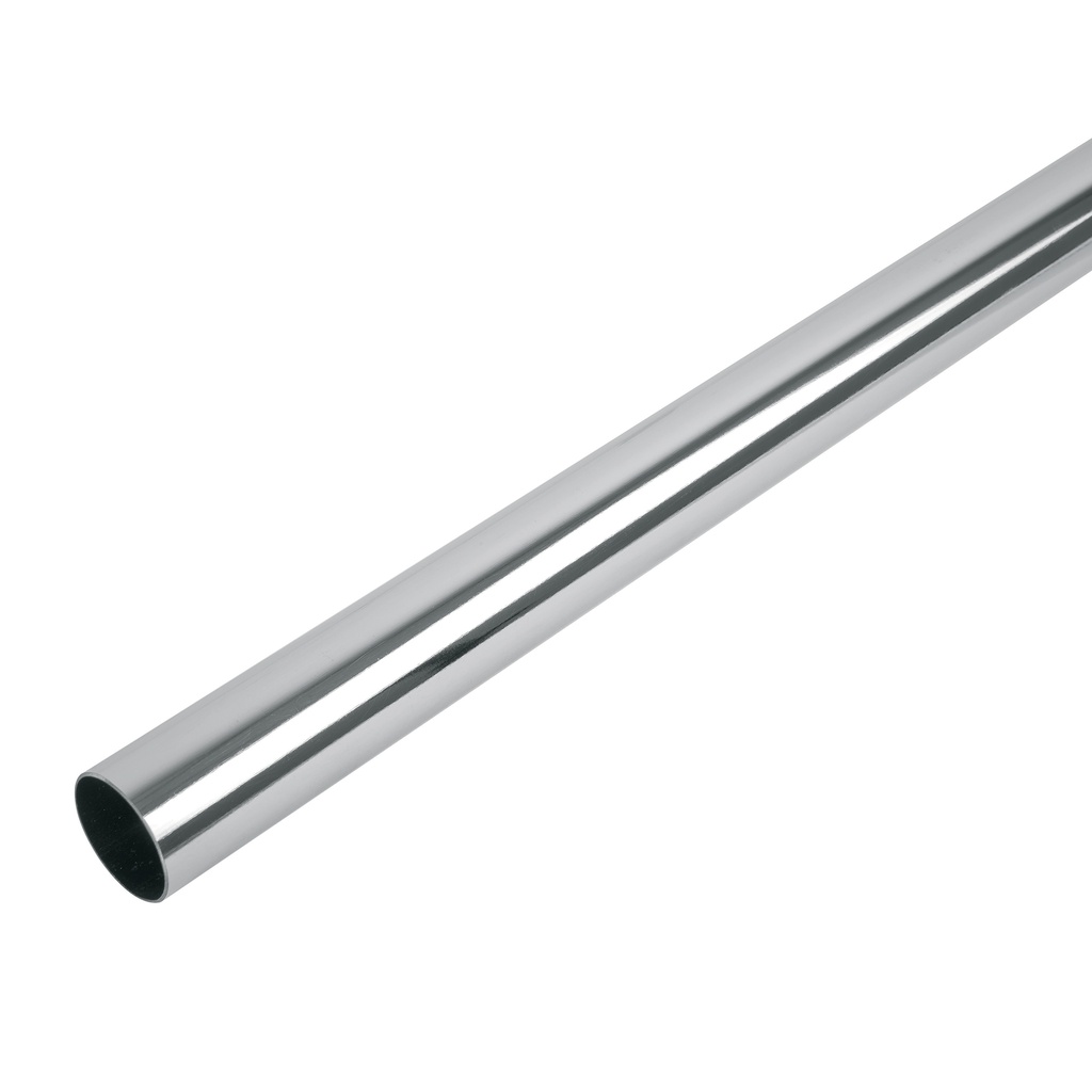 48974 / Tubo redondo para clóset, 3.0 m, acero cromado, Hermex