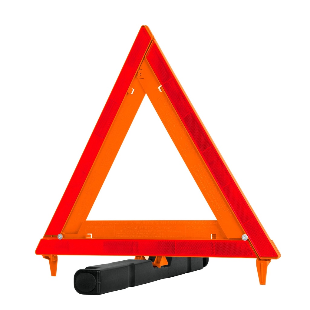 10942 / Triángulo de seguridad de 44 cm de alto con estuche plástico, Truper