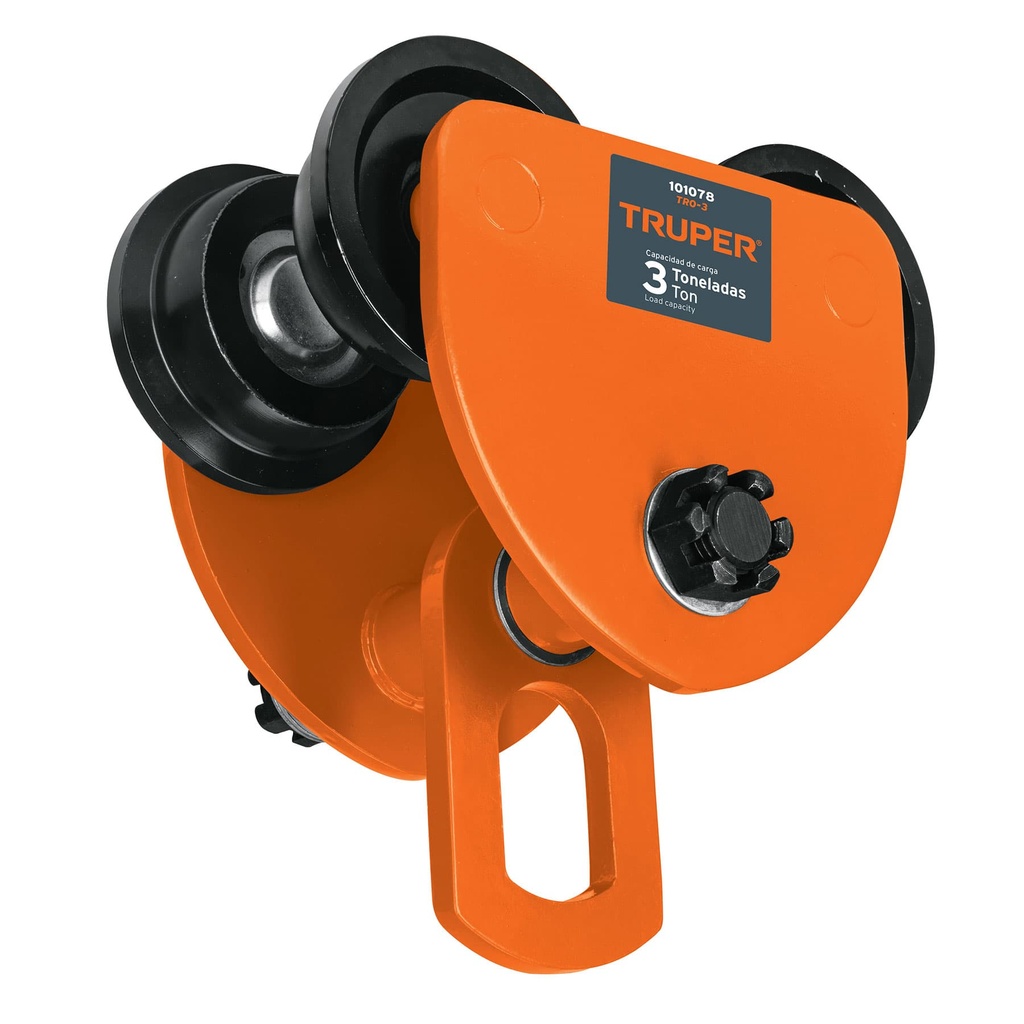 101078 / Trole de carga 3 ton para vigas IPS e IPR, ajustable, Truper