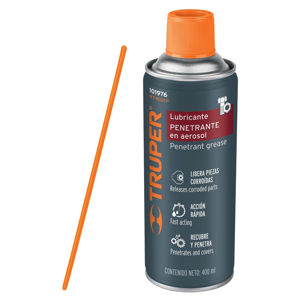 101976 / Lubricante penetrante en aerosol 400 ml, Truper