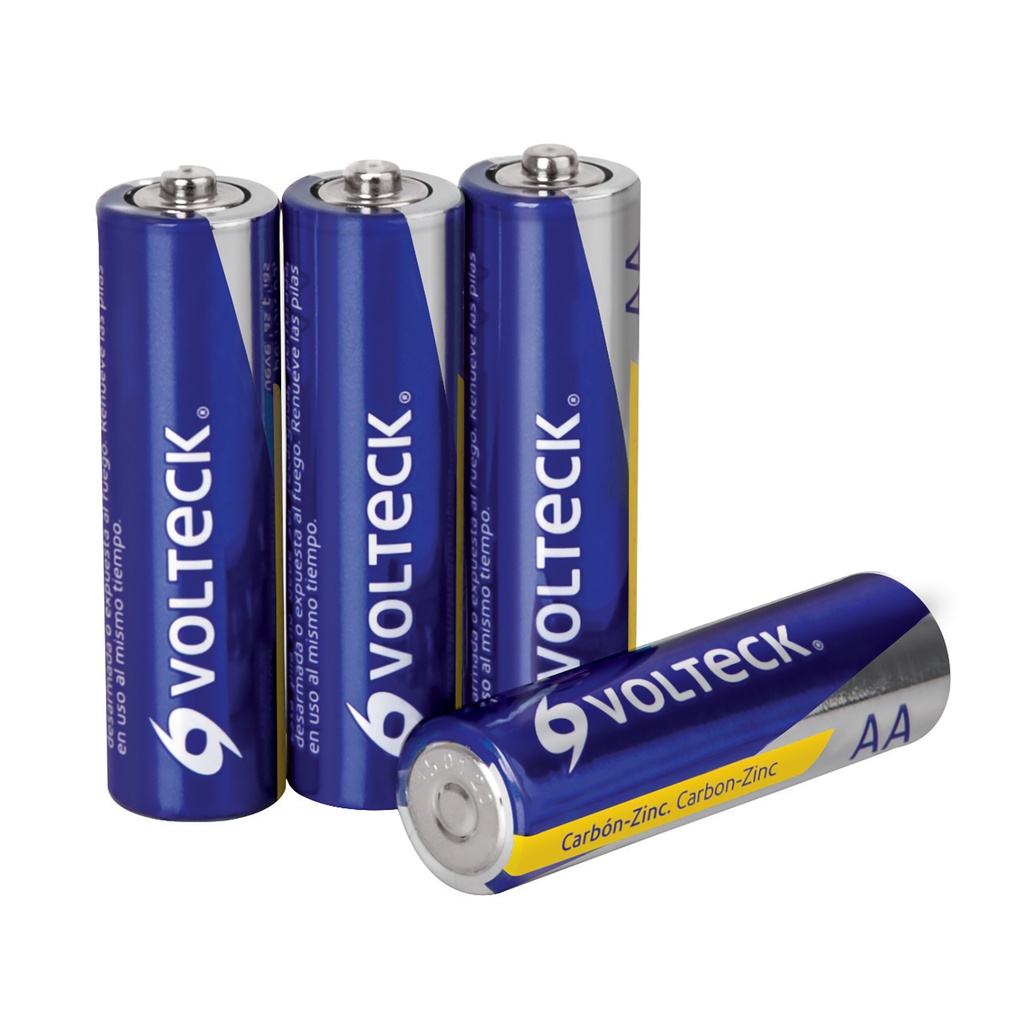 46309 / Blíster con 4 pilas zinc-carbón tamaño AA, volteck, Volteck