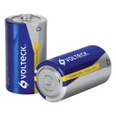 46311 / Blíster con 2 pilas zinc-carbón tamaño D, volteck, Volteck
