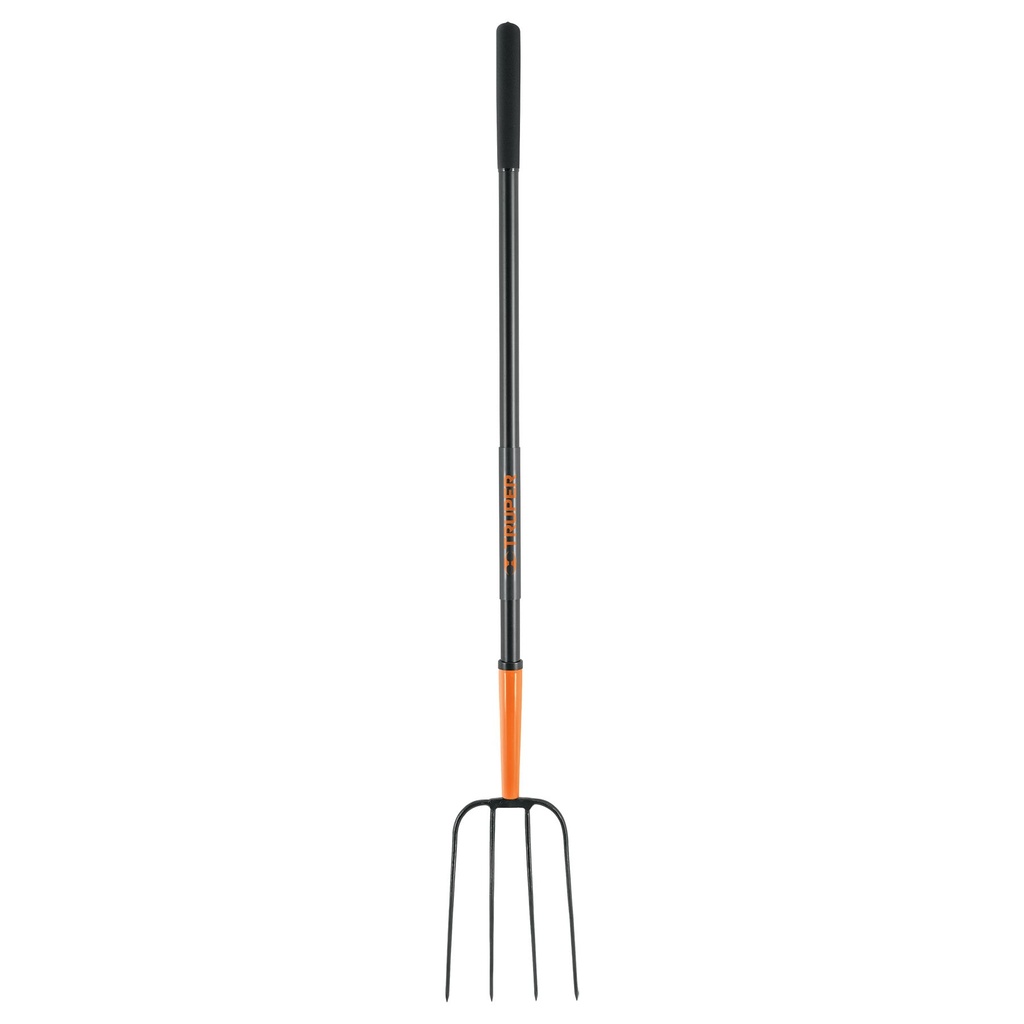 102100 / Bieldo para paja, 4 dientes, mango de acero 48', Truper