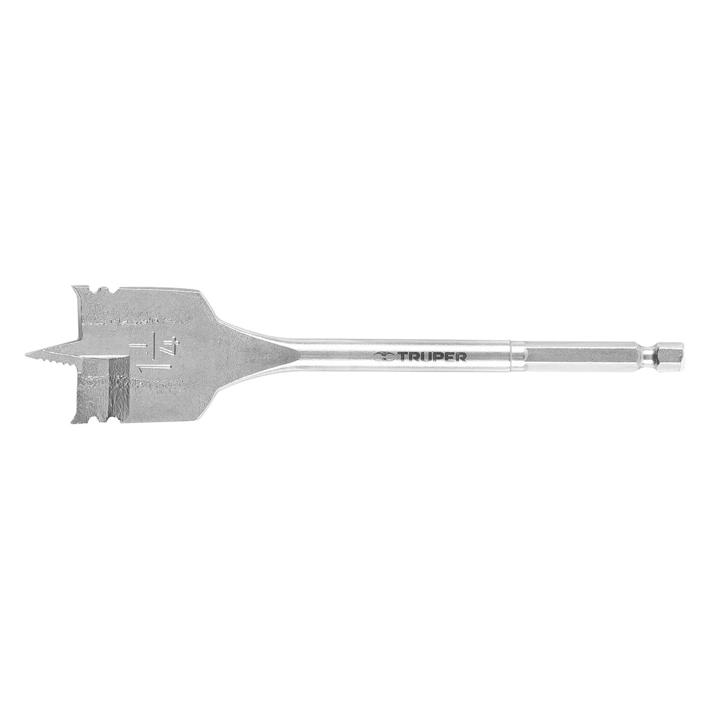 11390 / Broca plana de manita 1-1/4' para madera, Truper