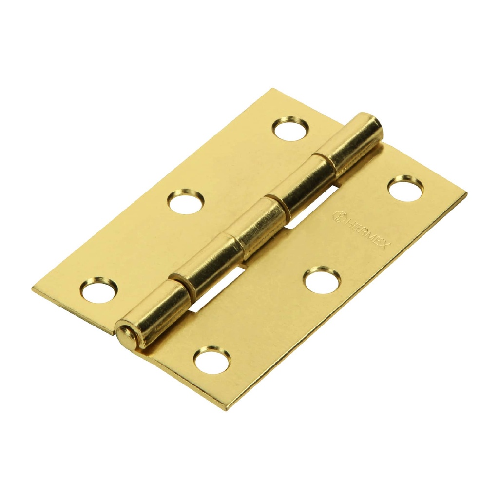 43195 / Bisagra rectangular 2-1/2' acero latonado, Hermex