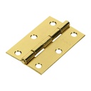 43195 / Bisagra rectangular 2-1/2' acero latonado, Hermex