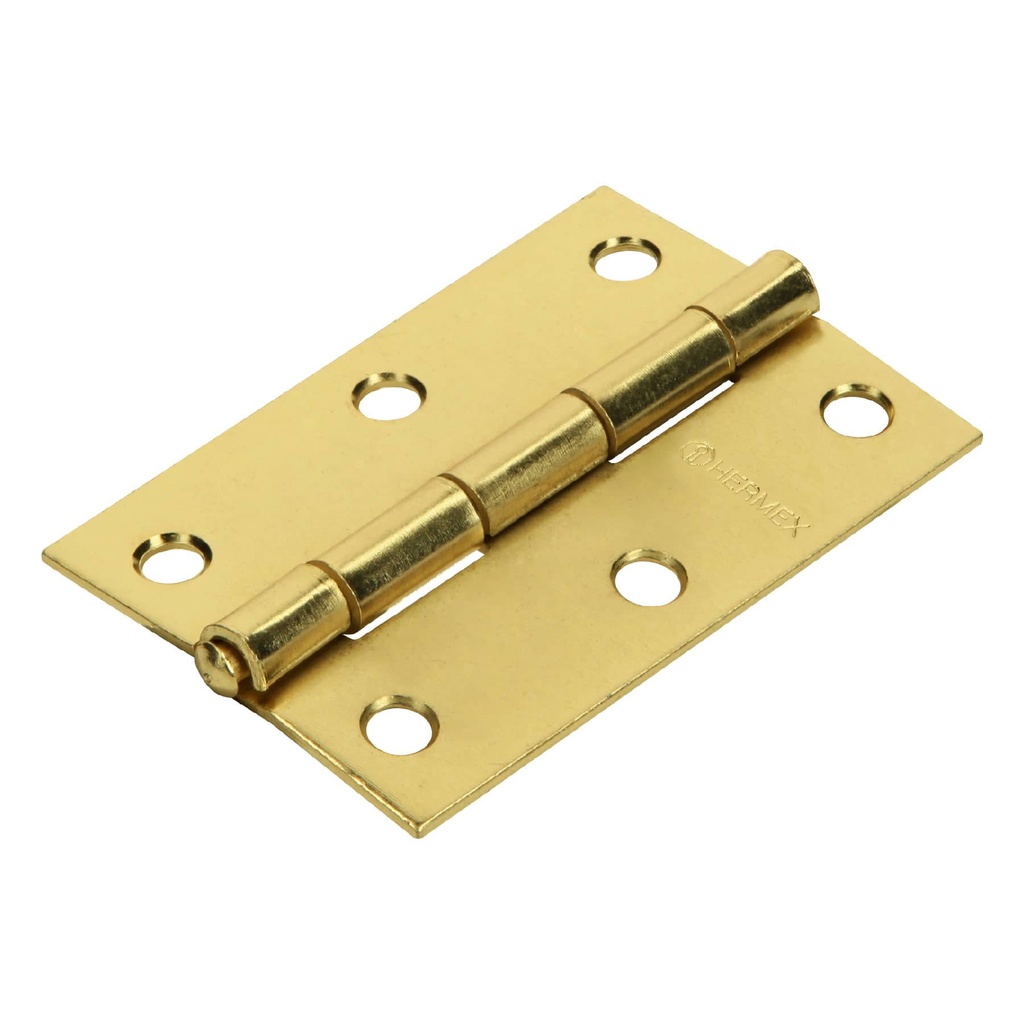 43196 / Bisagra rectangular 3' acero latonado, Hermex