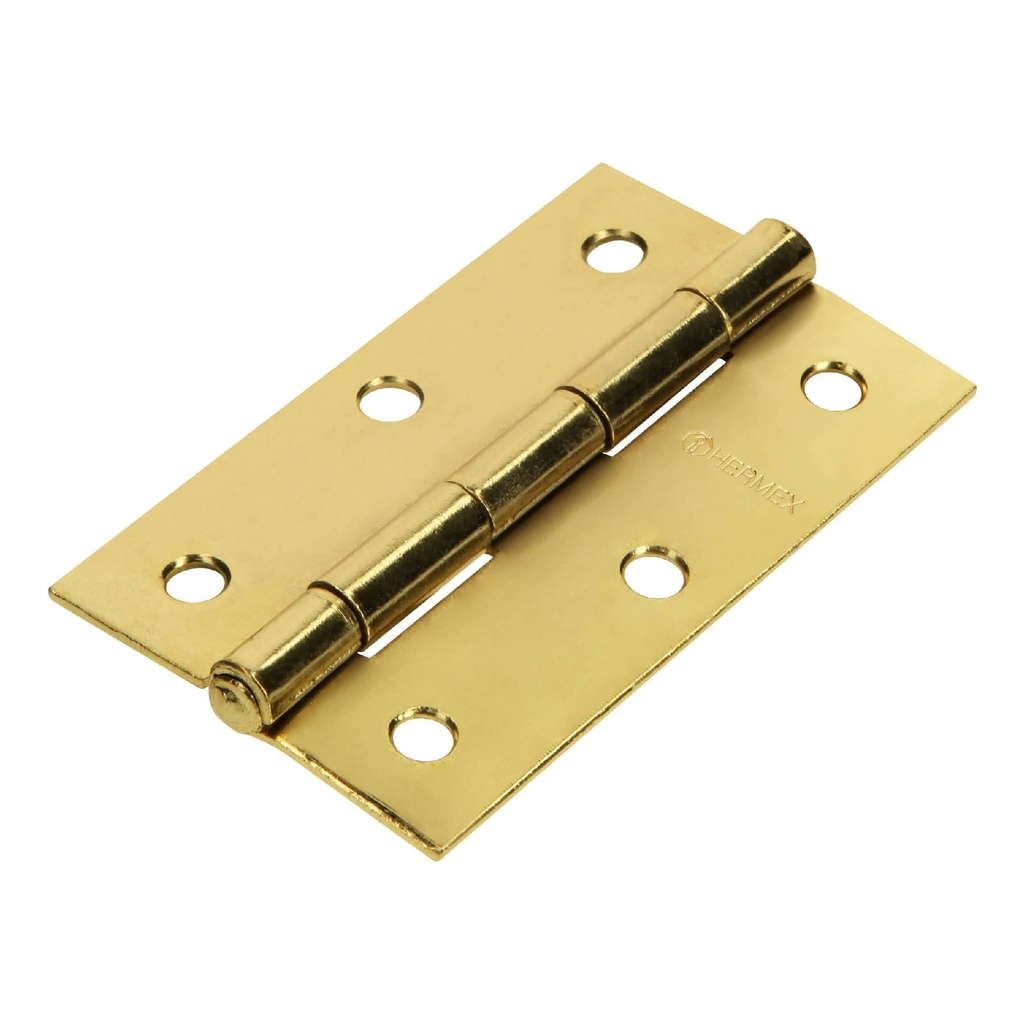 43197 / Bisagra rectangular 3-1/2' acero latonado, Hermex