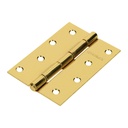43198 / Bisagra rectangular 4' acero latonado, Hermex