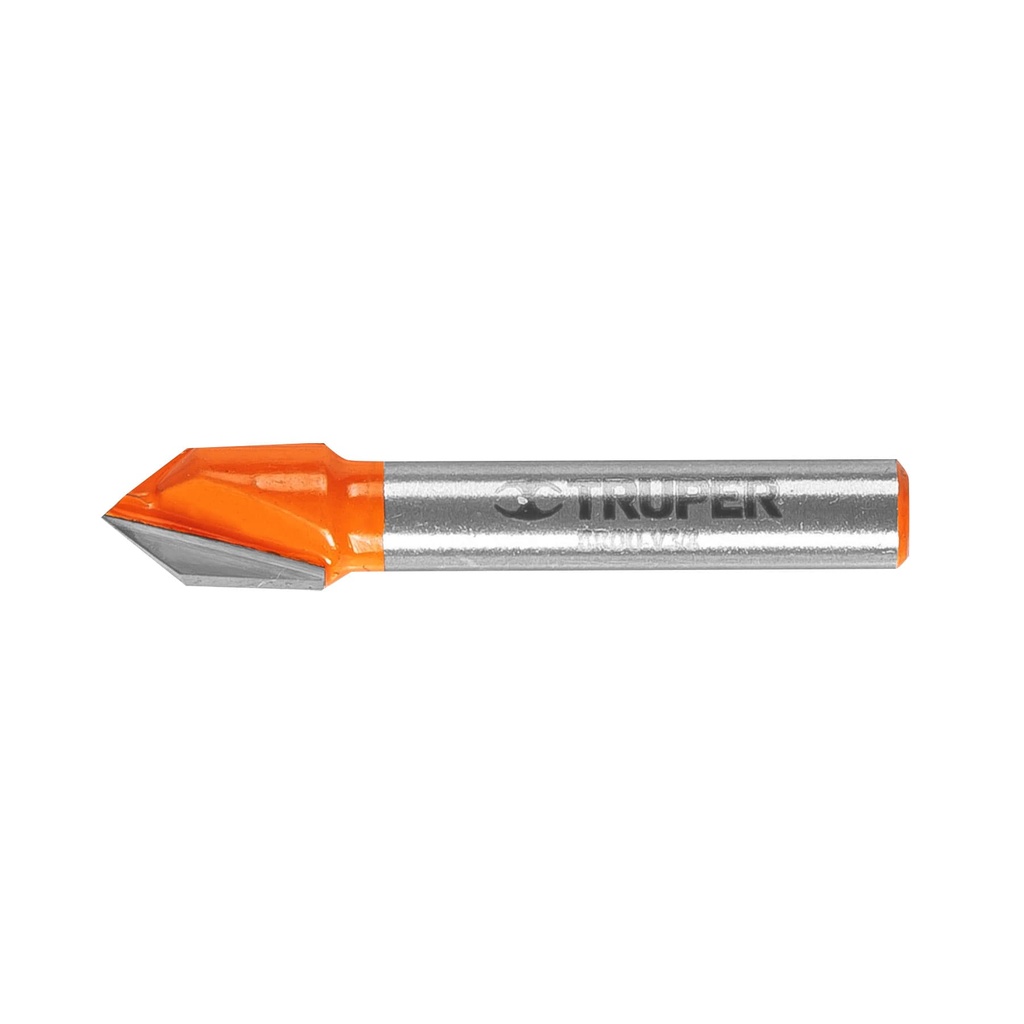 11465 / Broca para router, corte en 'V', 3/8', Truper