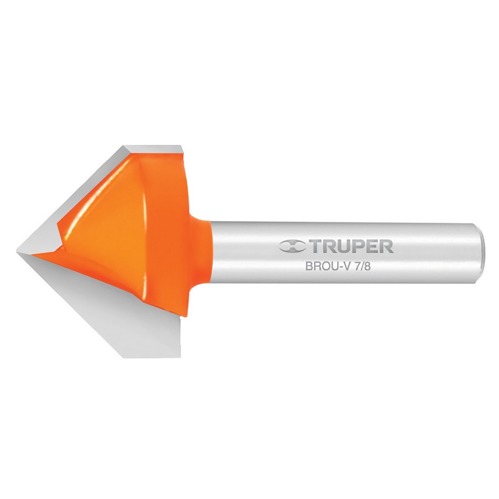 11467 / Broca para router, corte en 'V', 7/8', Truper