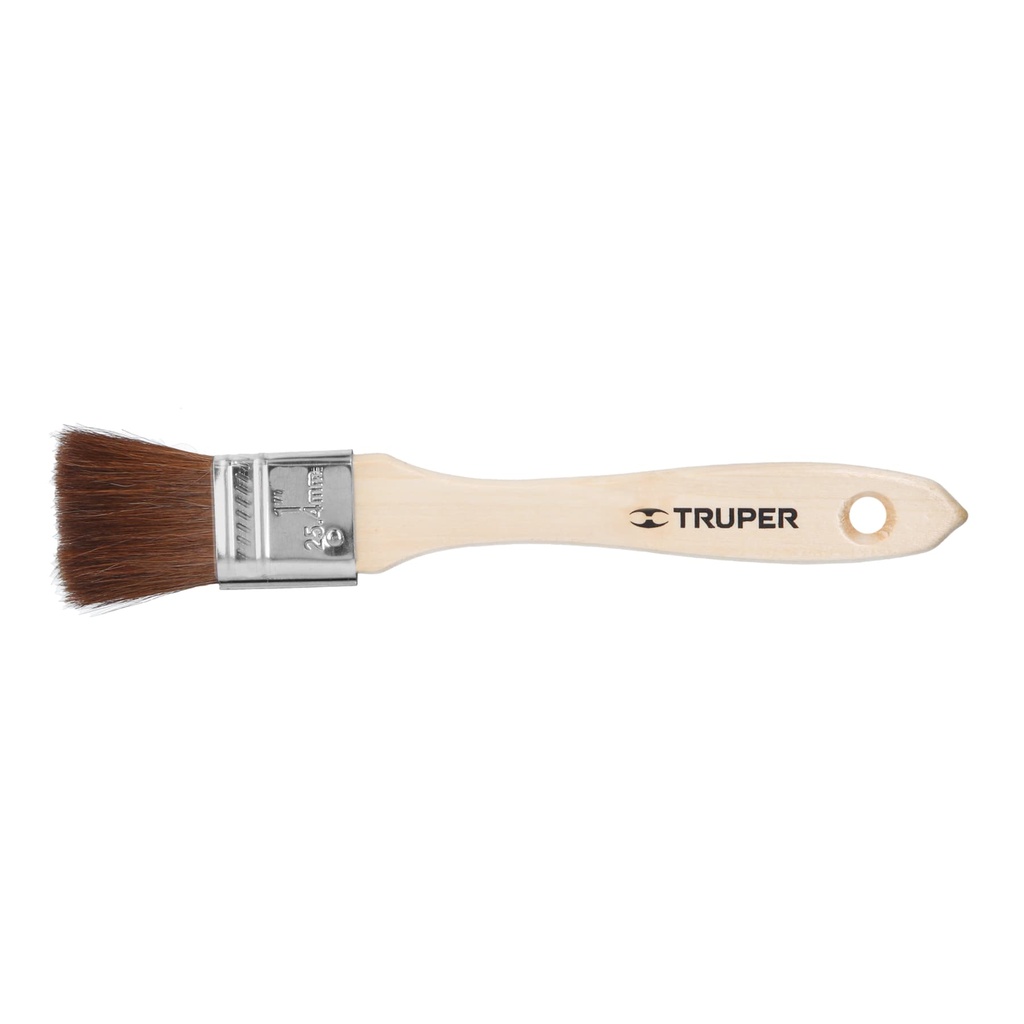 12466 / Brocha pelo de camello de 1' con mango de madera, Truper