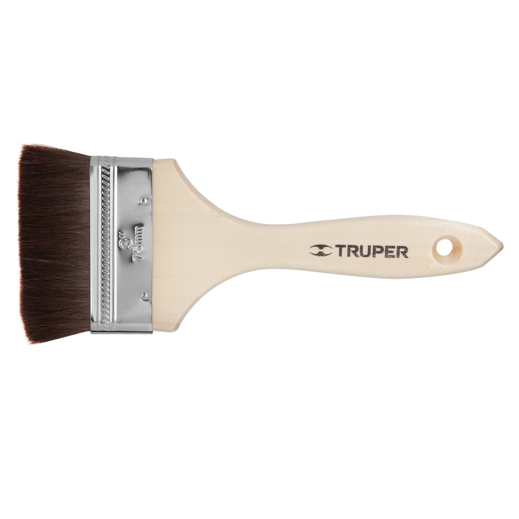 12469 / Brocha pelo de camello de 3' con mango de madera, Truper
