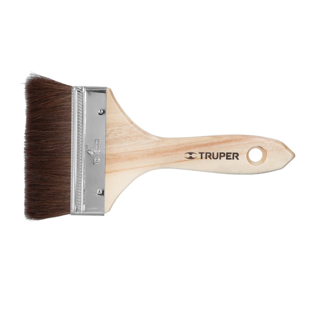 12470 / Brocha pelo de camello de 4' con mango de madera, Truper