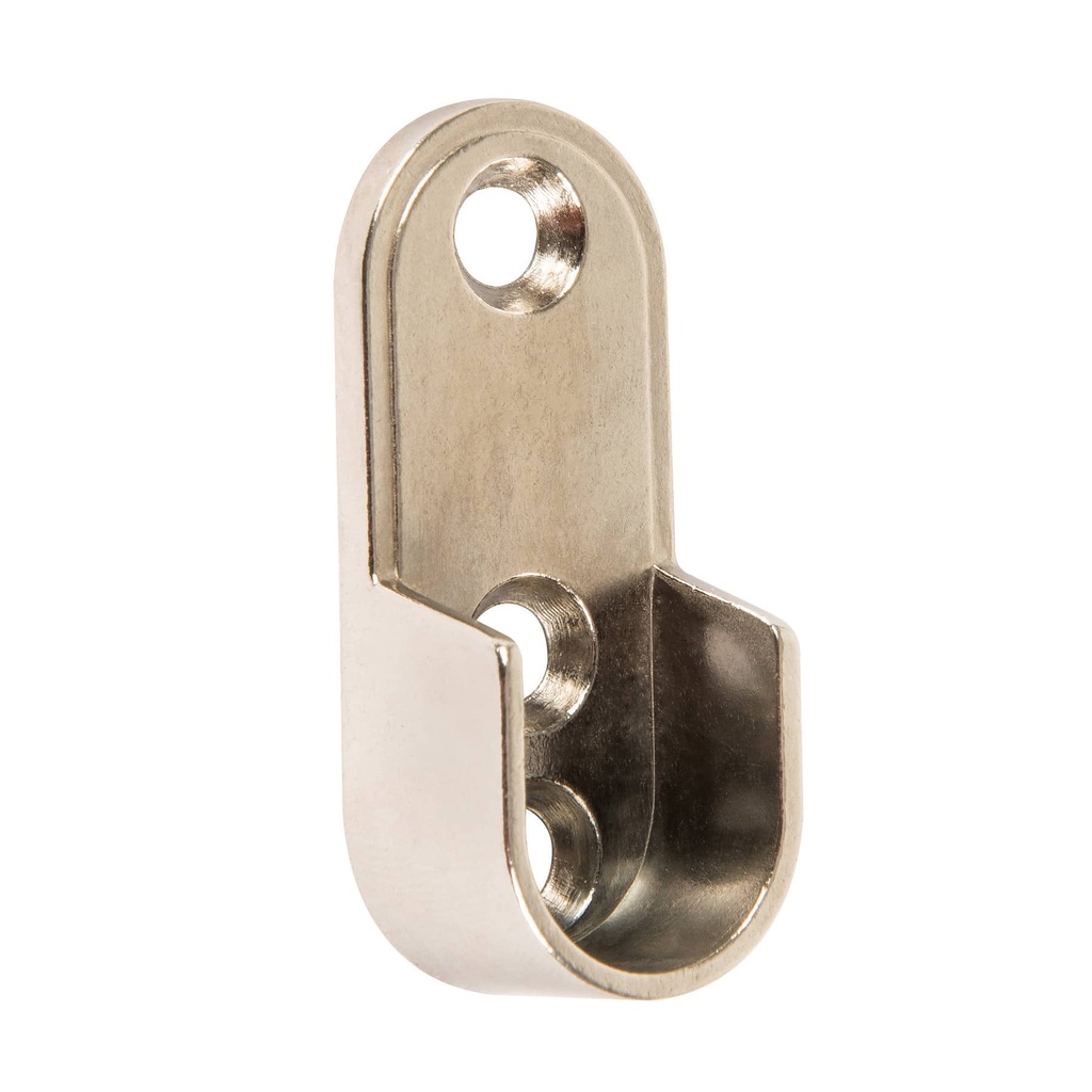 48978 / Brida niquelada para tubo ovalado de clóset, Hermex